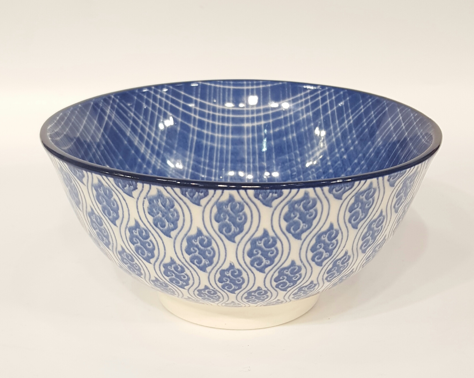 Schale "Nippon" Porzellan 0,25 l Paisley/Linien Blau