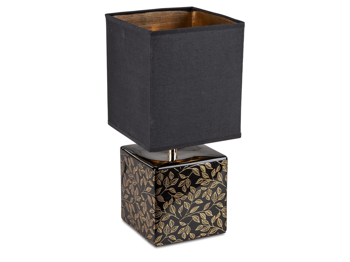 Lampe 35cm schwarz-gold