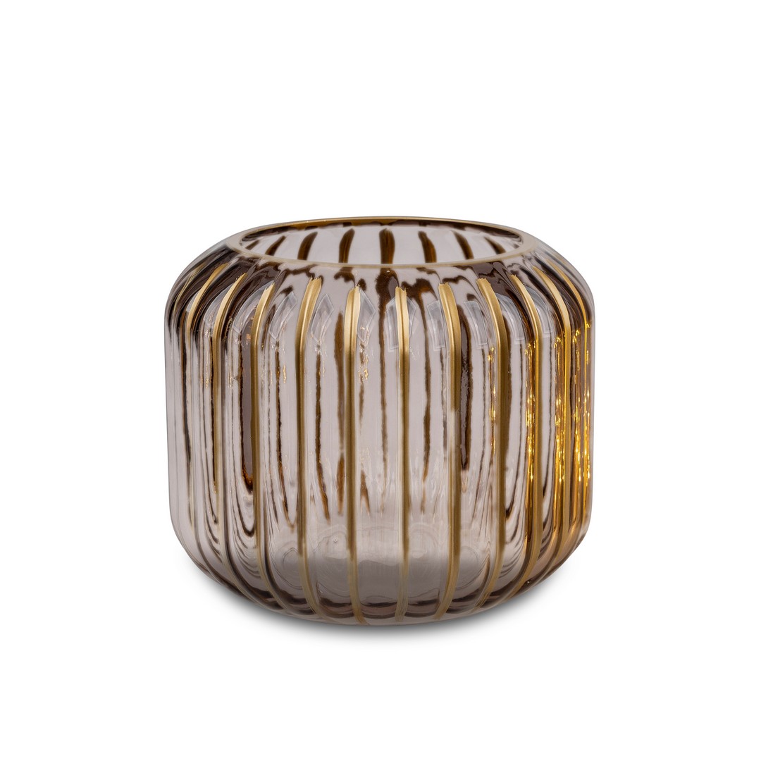 Deko-Gefäß ca. 18x15cm Oslo-Gold