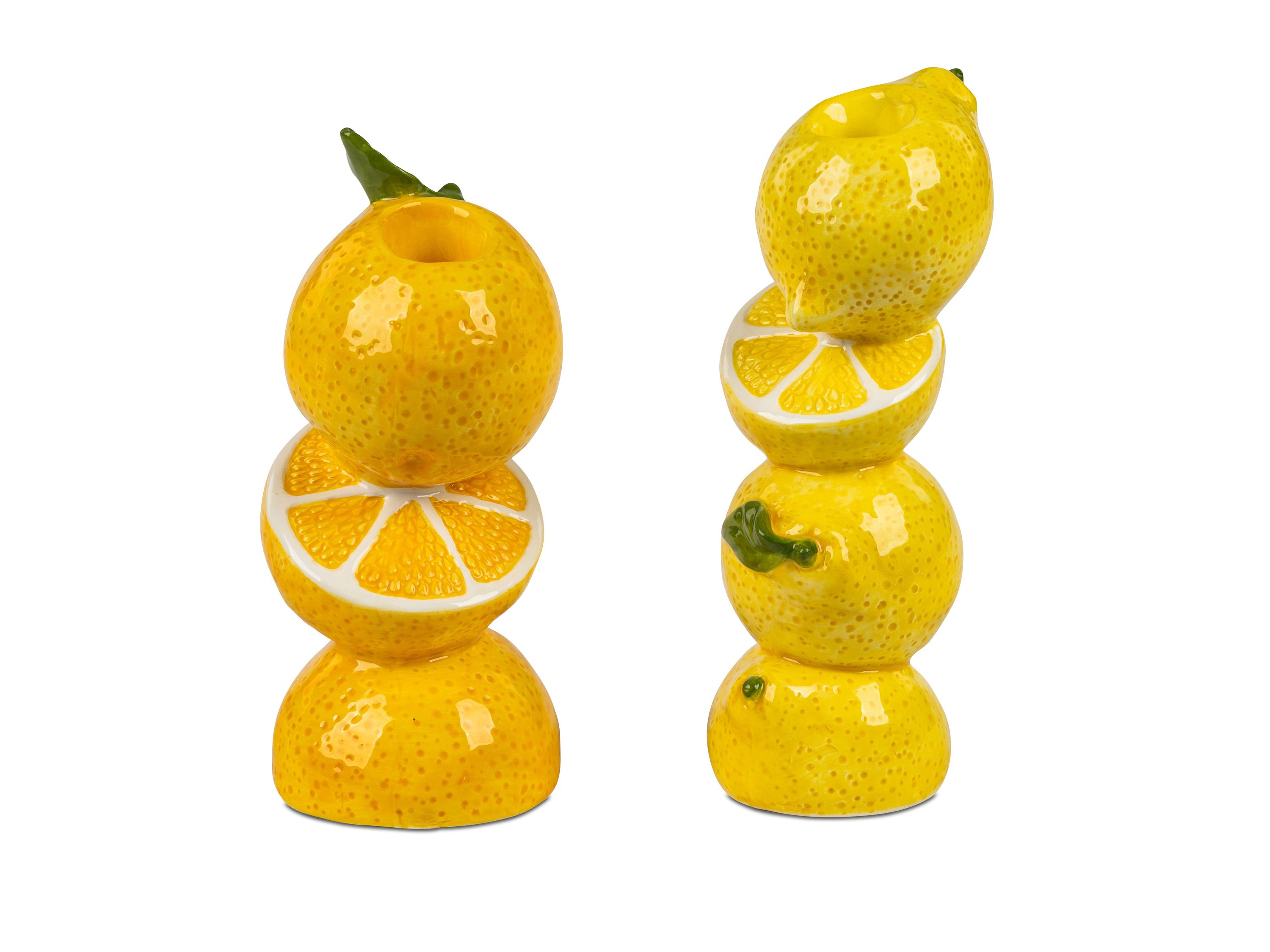 Deko-Vase Orange/Zitrone 22 cm – fruchtig, frisch, sommerlich