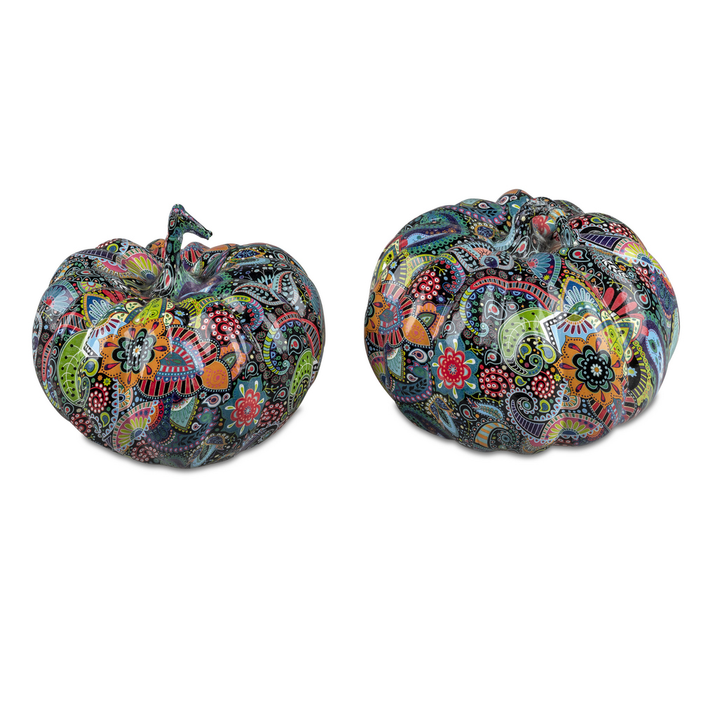 Deko-Kürbis 19cm - Spirit - Kunststein mit glänzender Oberfläche 784582