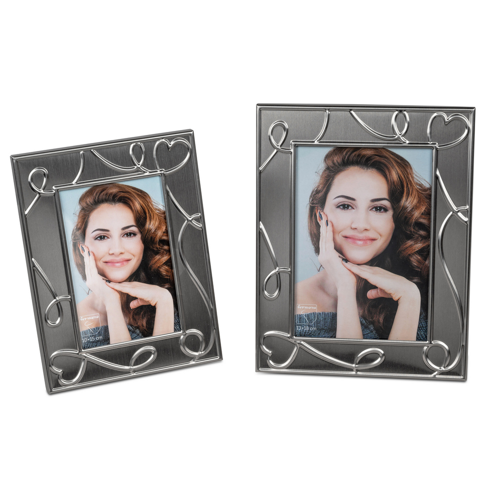 Fotorahmen 10x15cm Herz Silber 650047