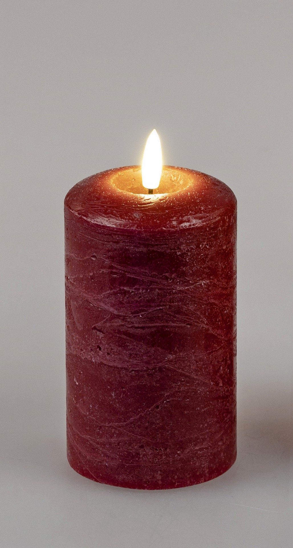 LED-Kerze 7x12 bordeaux