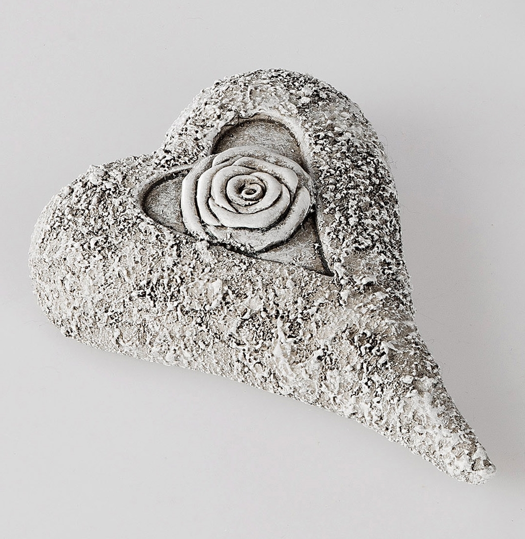 Deko-Herz aus Kunststein, ca. 15cm