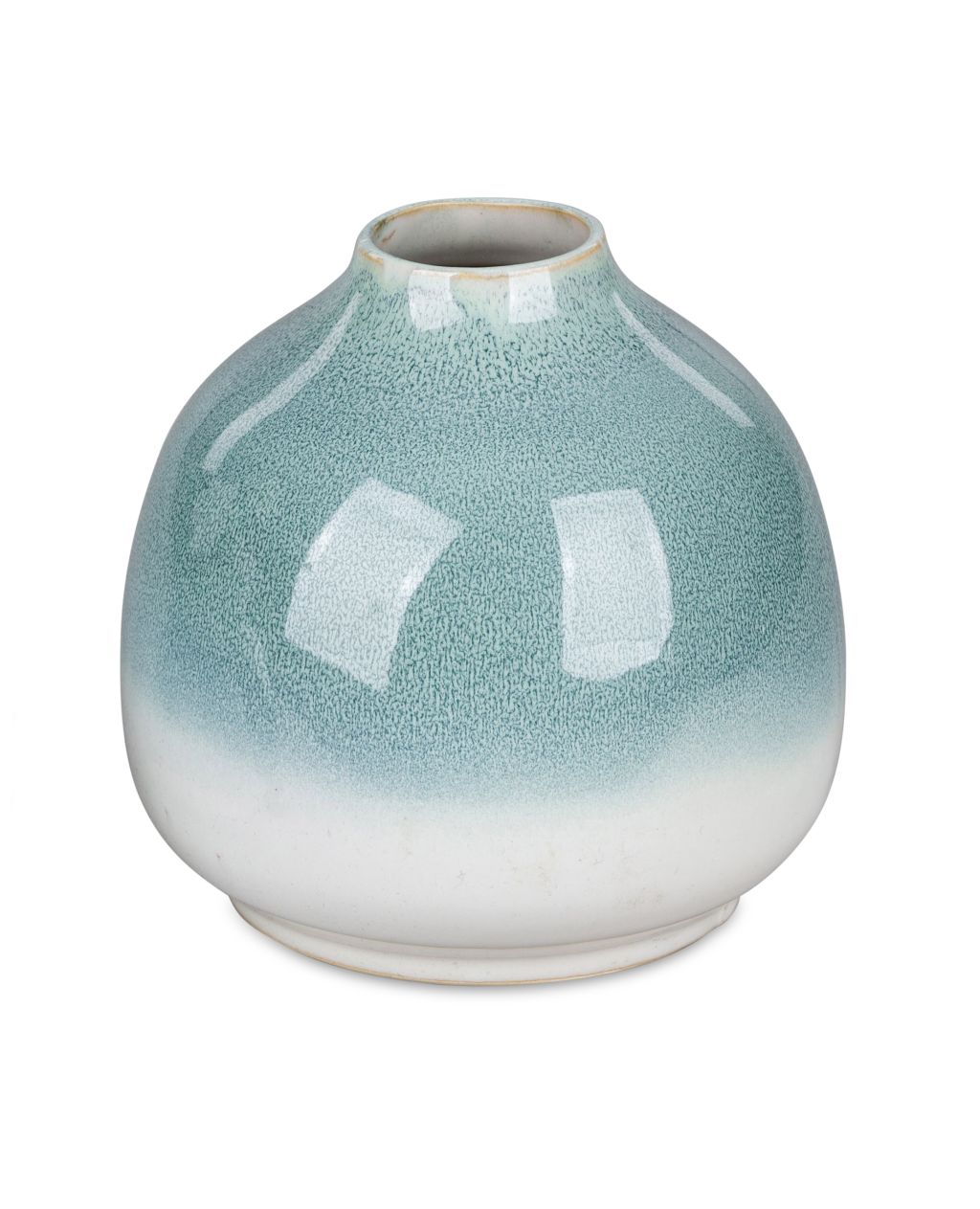 Handgefertigte Keramikvase 15x15cm mit mehrfarbiger Verlaufsglasur