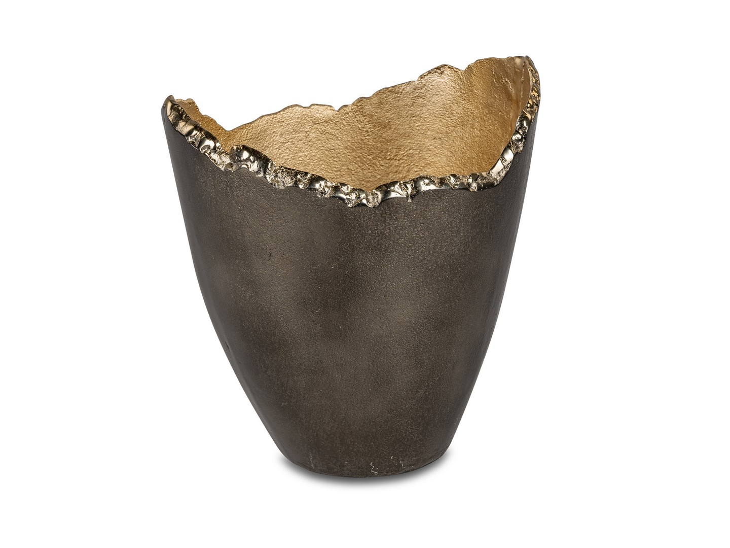 Vase oval 22cm Alu antik-gold