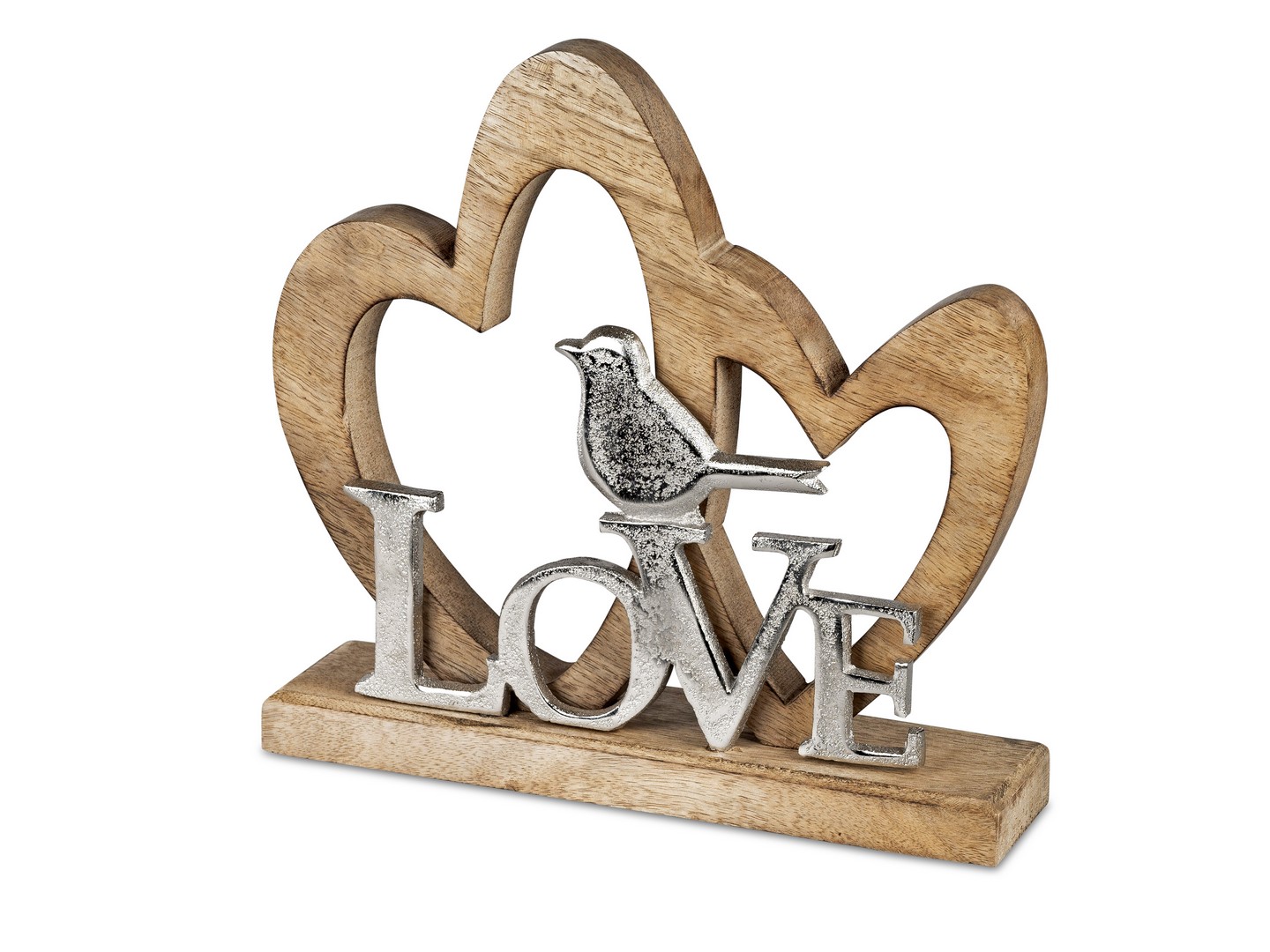 Herz mit Schriftzug „Love“; ca. 23x26cm