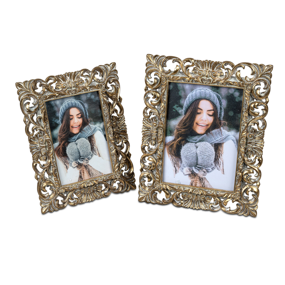 Ornament Fotorahmen, Antik-Gold 13x18cm 791931