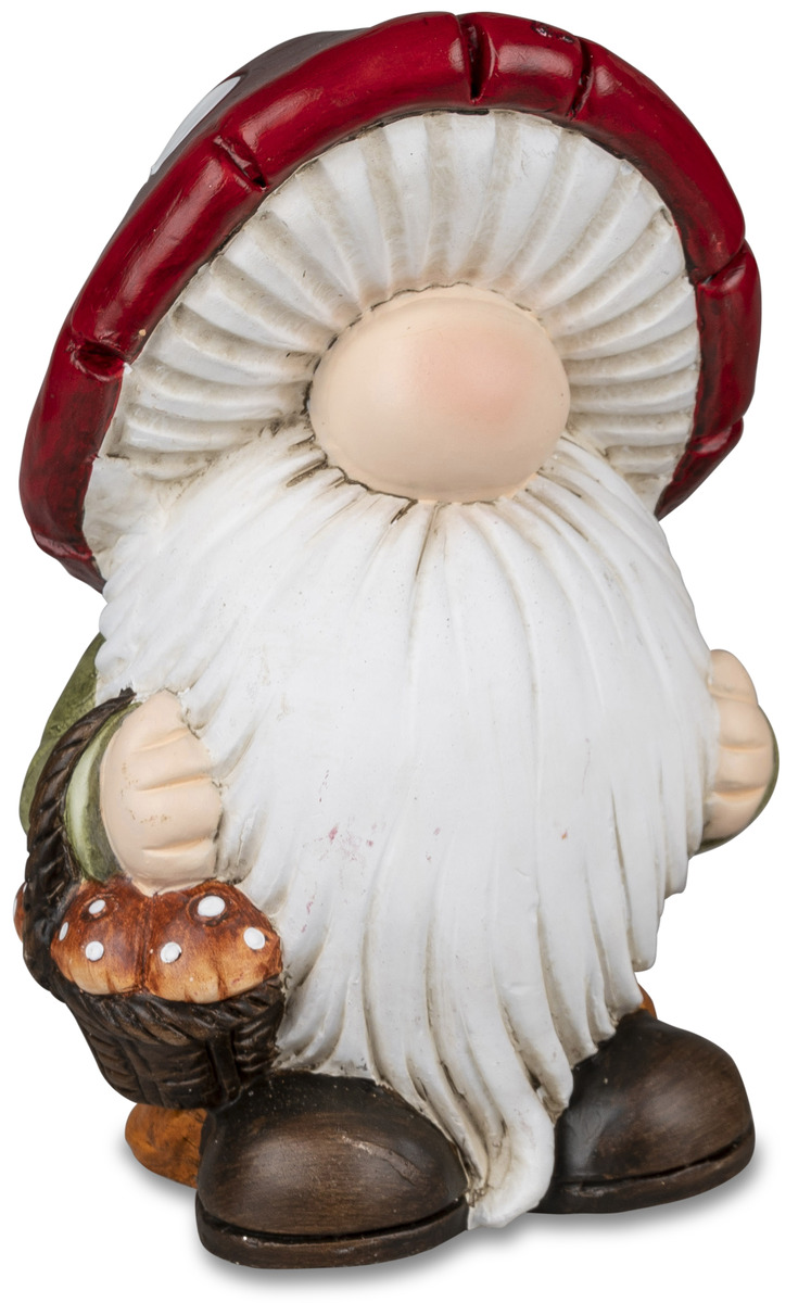 Deko-Figur Pilz-Zwerg 23cm – Handgefertigte Terracotta-Figur in verspieltem Design