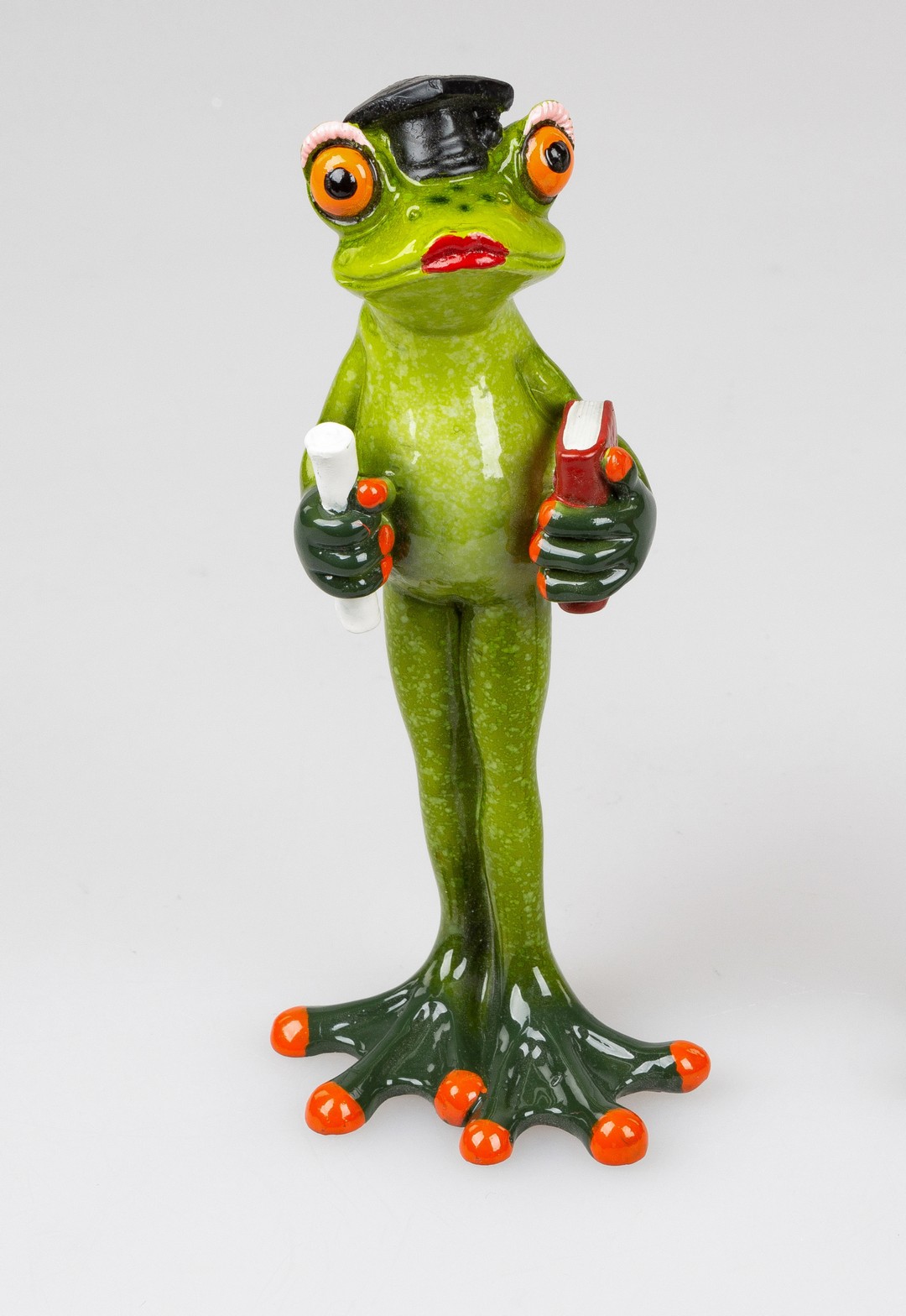 Frosch Frau zum Examen, ca. 17cm