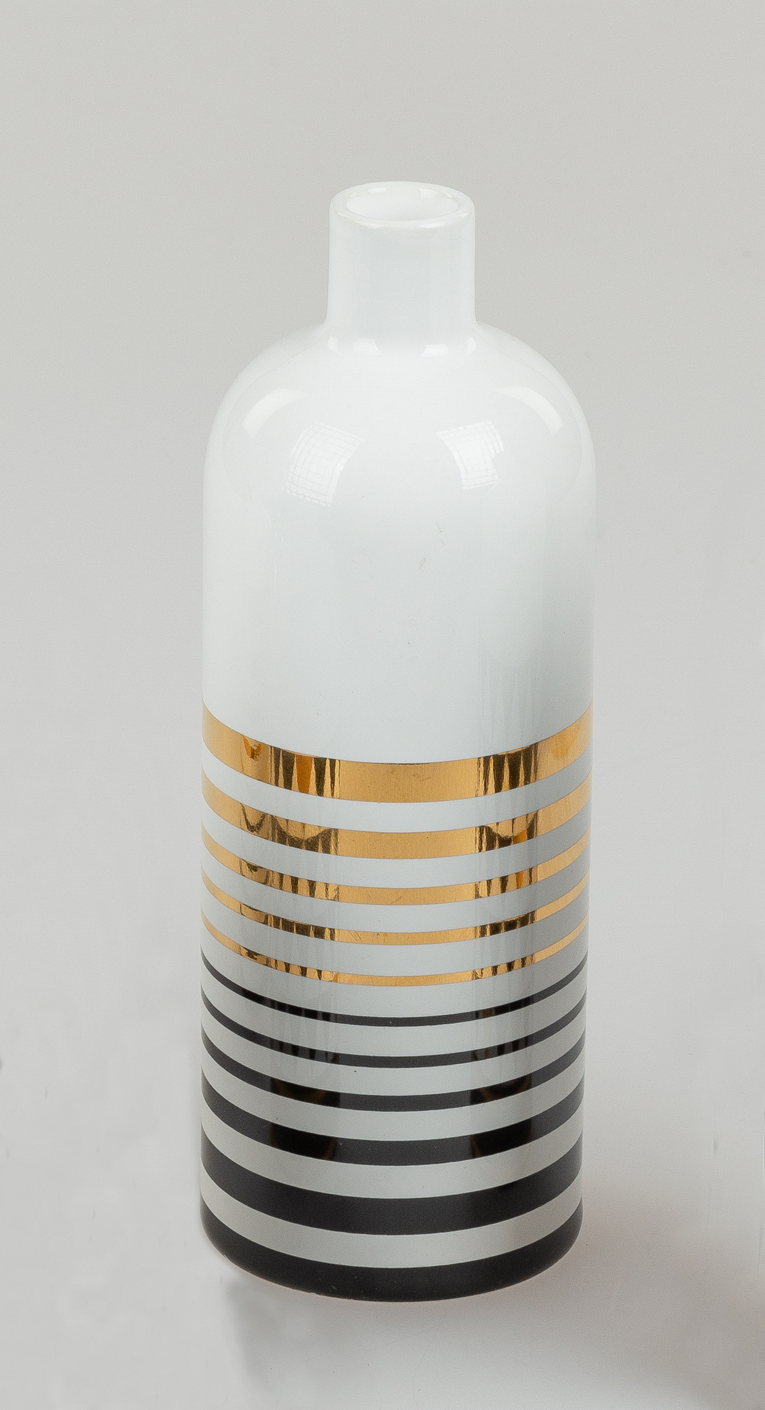 Flaschenvase „Trend-Retro“ aus glasierter Keramik ca. 16 cm 712288A 