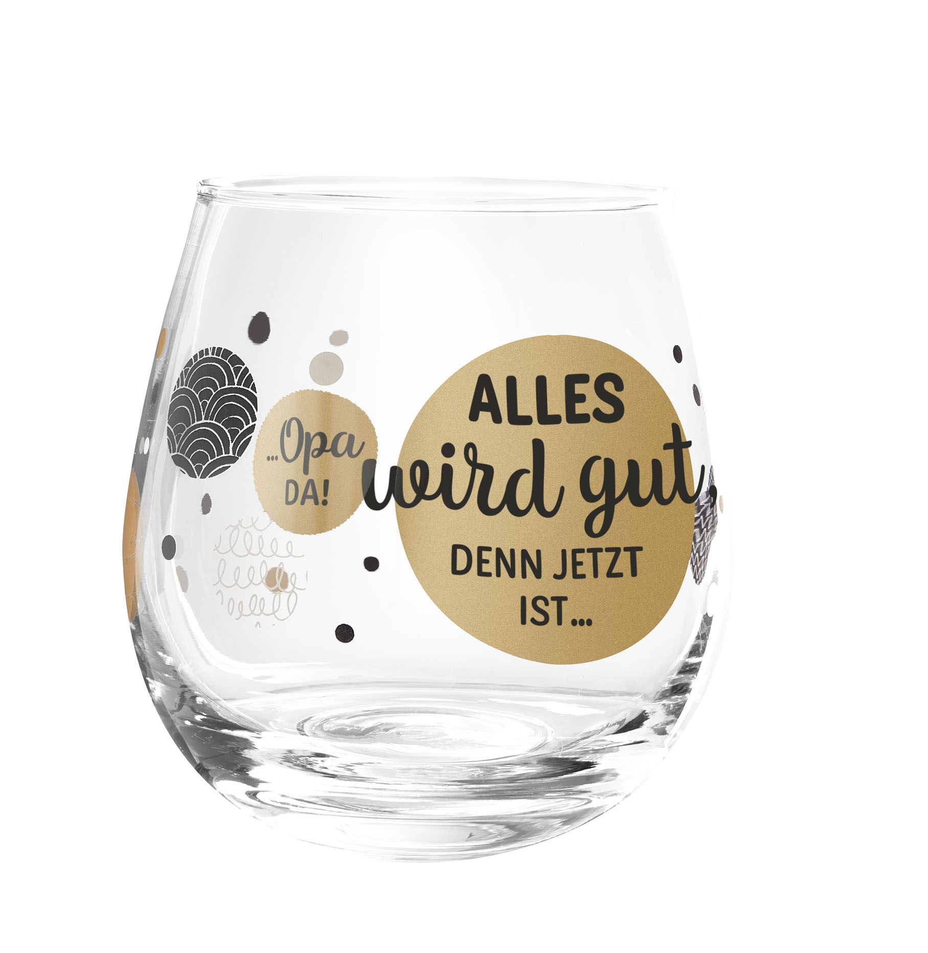 Trinkglas Cocktailglas mit Spruch - Alles wird gut