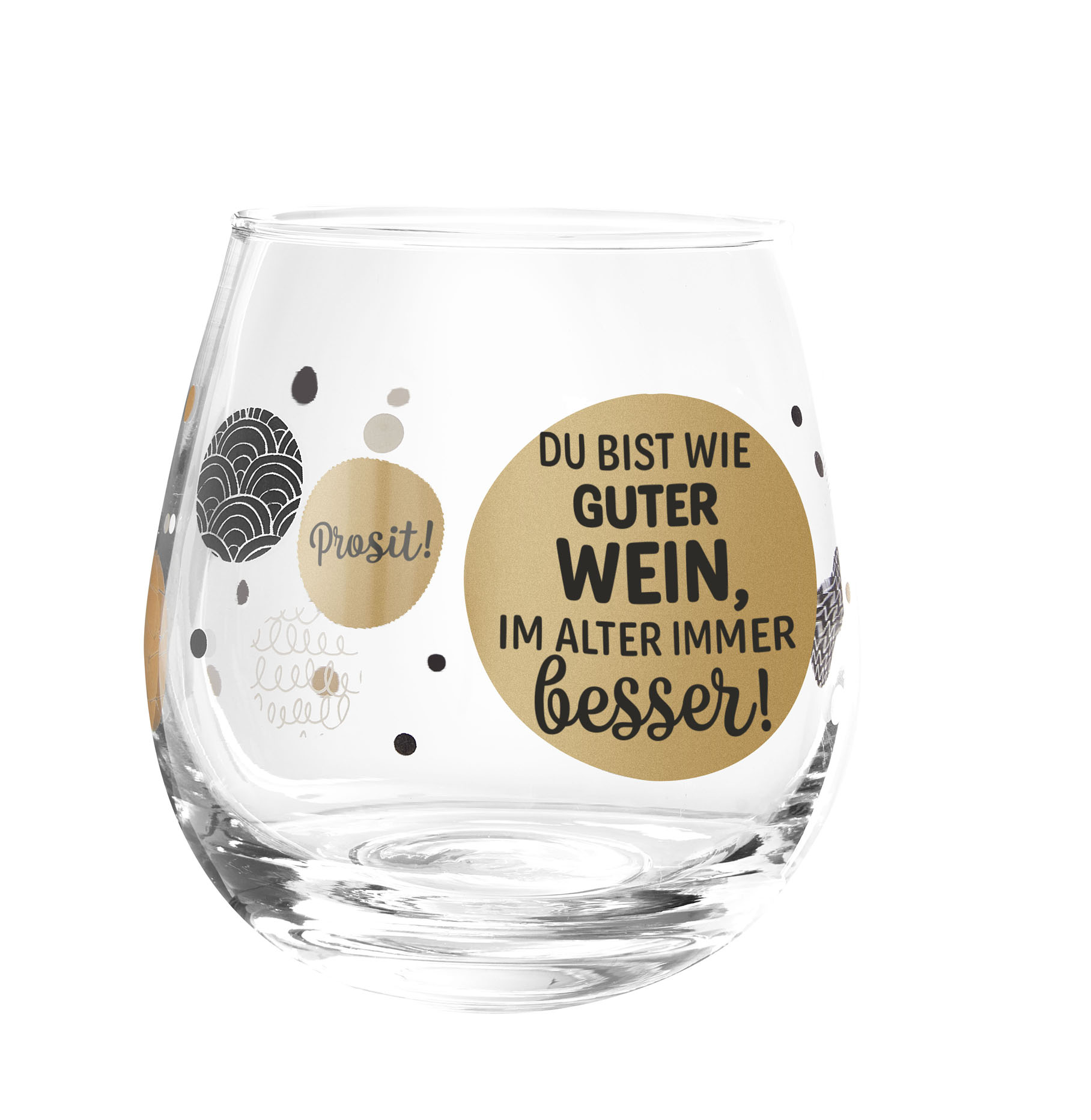 Trinkglas Cocktailglas mit Spruch - Du bist wie ein guter Wein