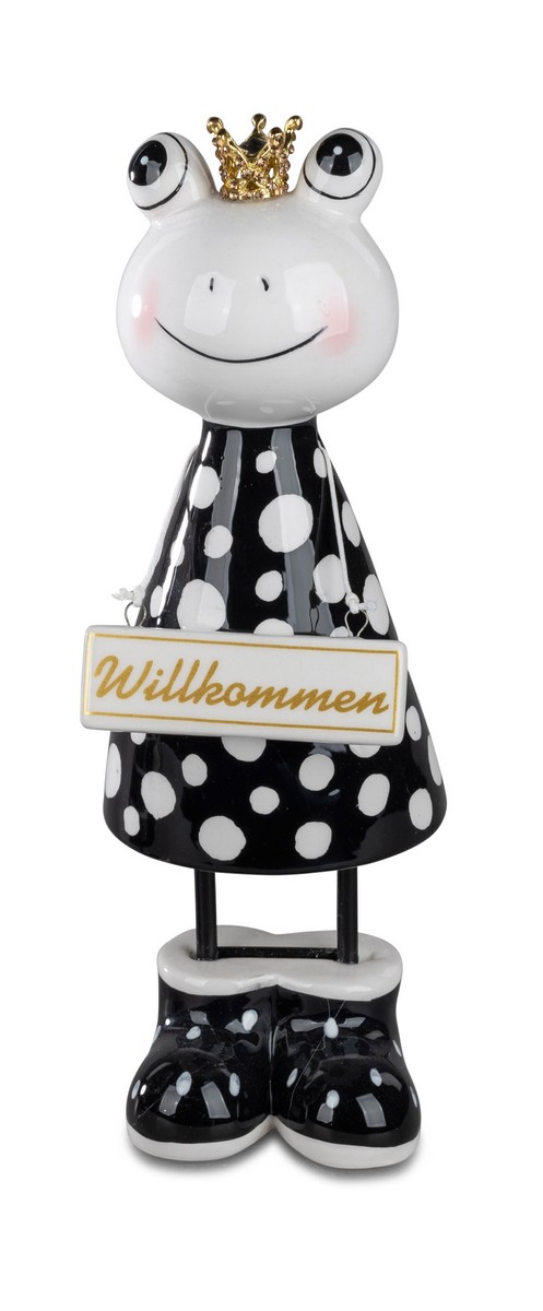  Deko-Figur Frosch stehend  ca. 25cm aus Kunststein, Trend-Style