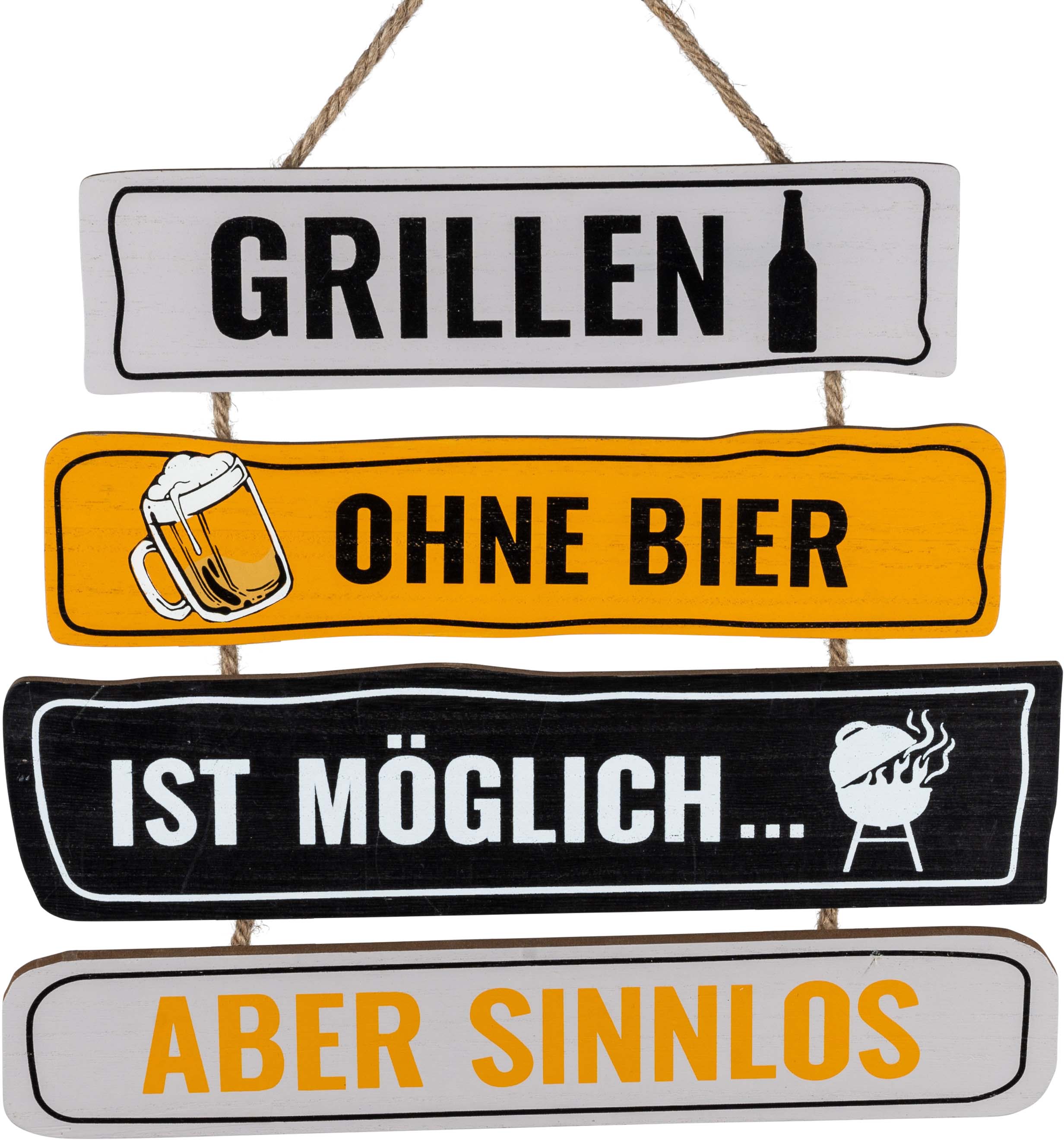 Holzschild "Grillen ohne Bier" – Ein Must-Have für jeden Grillabend