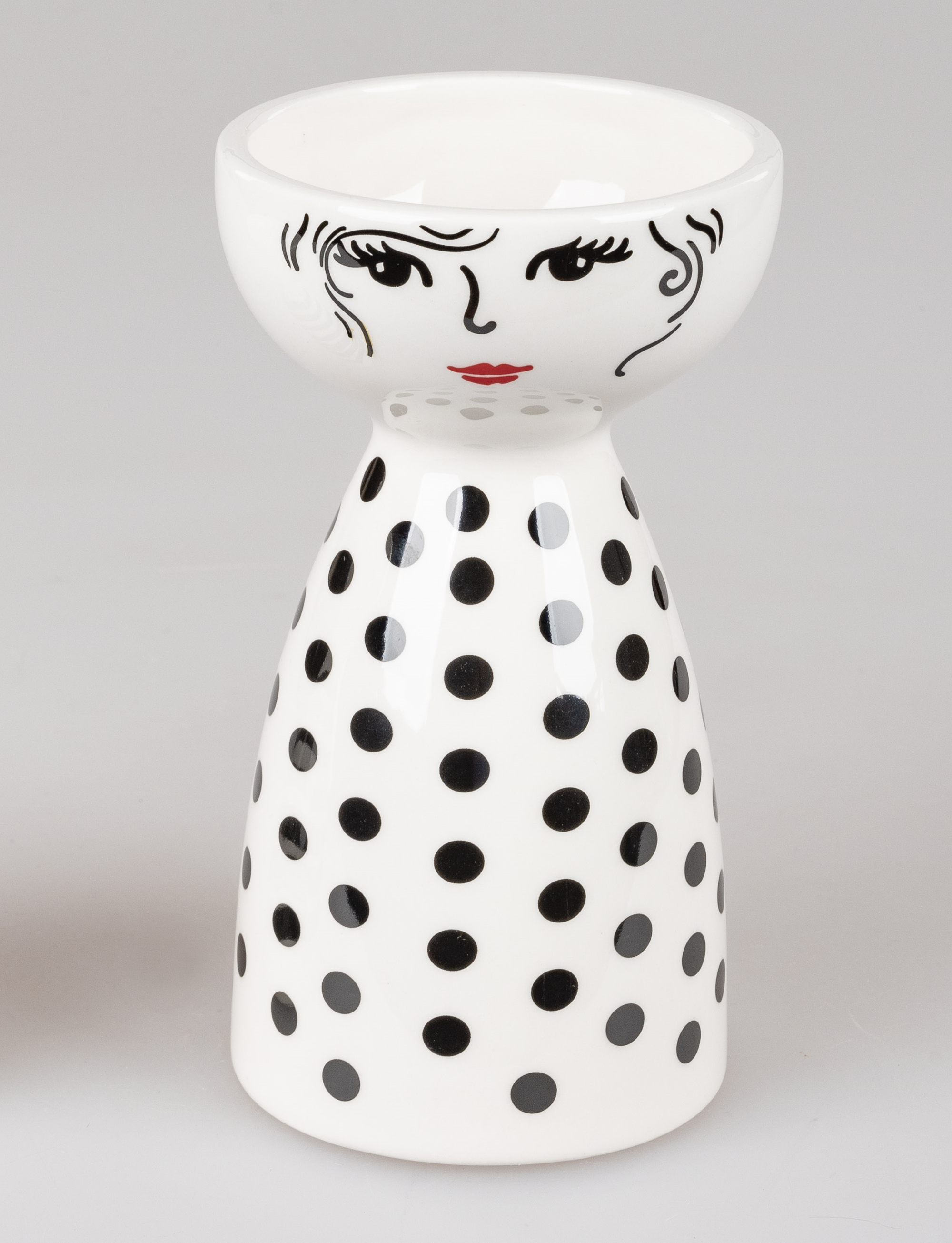 Deko-Gefäß 20cm mit Gesicht aus Keramik 'Faces'