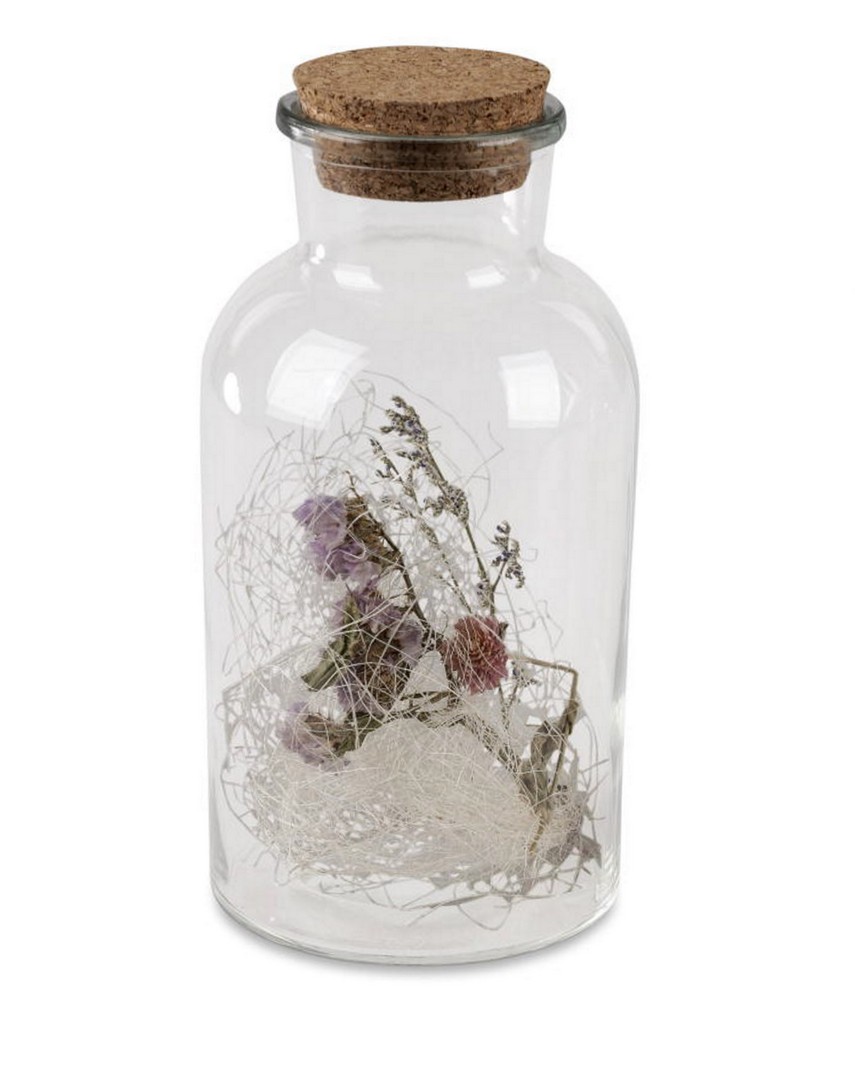 Deko-Glas mit Kork-Deckel; ca. 22cm